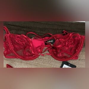 Honey Birdette red Amy bra (34D), BNWT